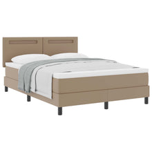 Boxspringbed met matras Cappuccino 140 x 190 cm Kunstleer