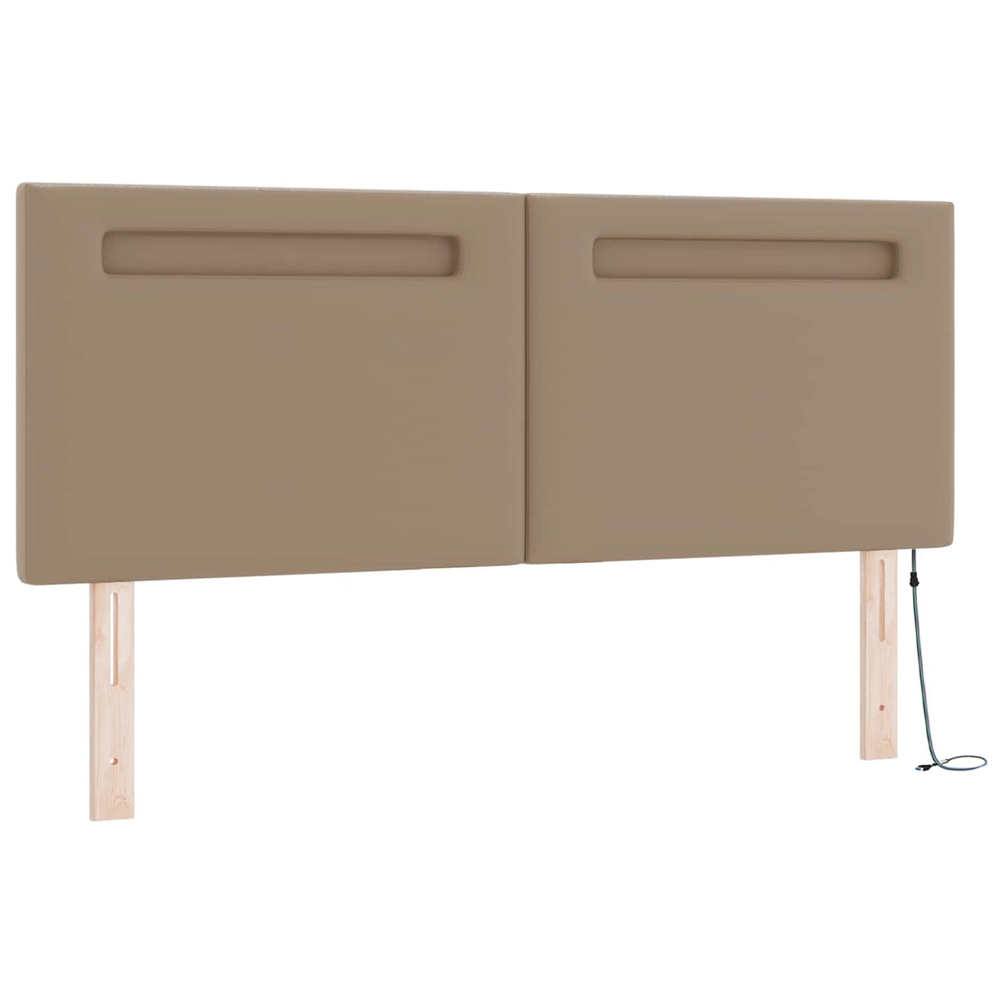 Boxspringbed met matras Cappuccino 140 x 190 cm Kunstleer