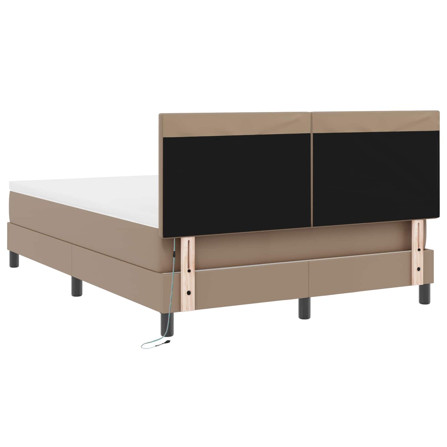 Boxspringbed met matras Cappuccino 140 x 190 cm Kunstleer