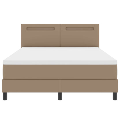 Boxspringbed met matras Cappuccino 140 x 190 cm Kunstleer