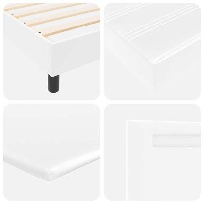 Boxspringbed met matras Wit 140 x 200 cm Kunstleer