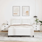 Boxspringbed 140x200 cm wit kunstleer