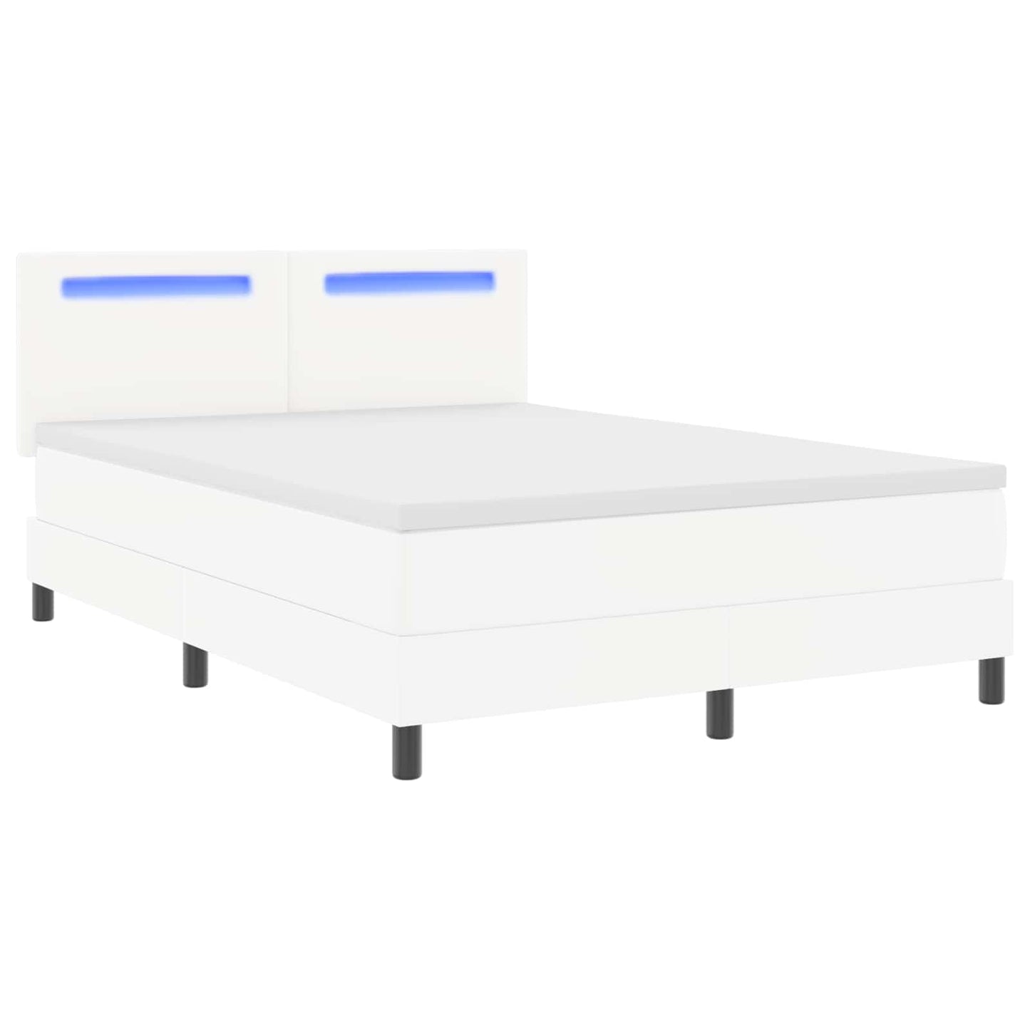 Boxspringbed met matras Wit 140 x 200 cm Kunstleer
