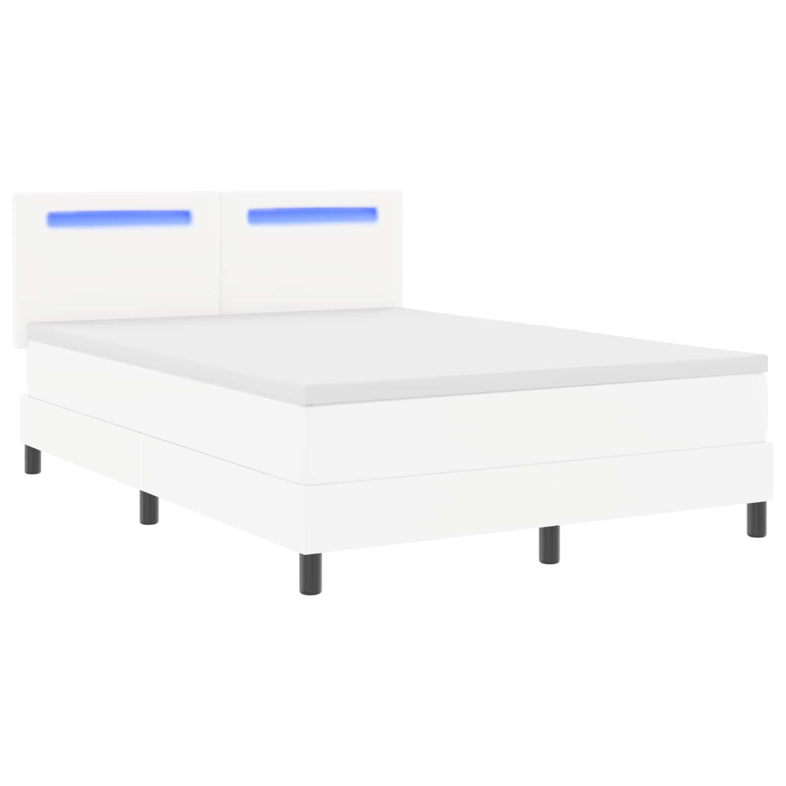 Boxspringbed met matras Wit 140 x 200 cm Kunstleer