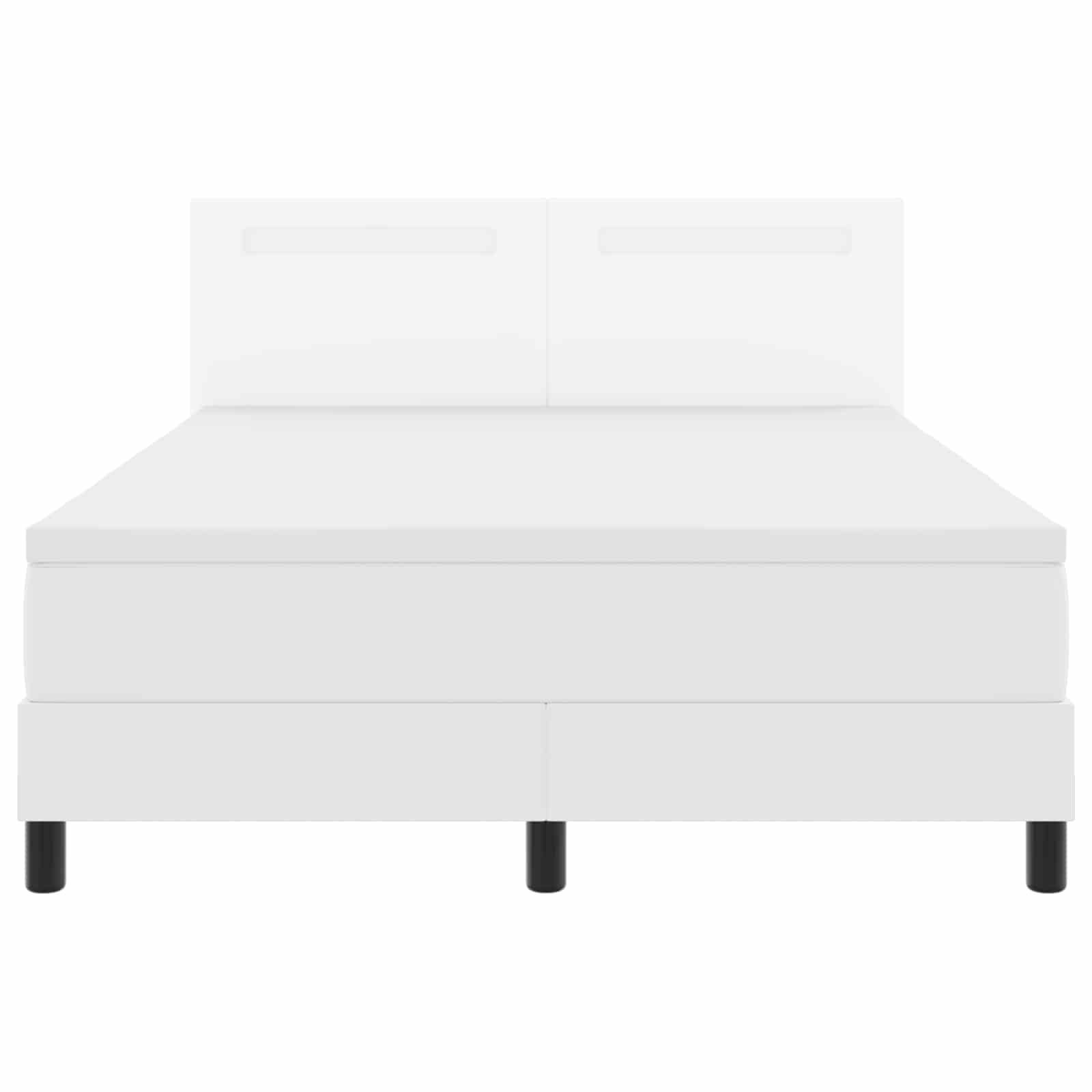 Boxspringbed met matras Wit 140 x 200 cm Kunstleer