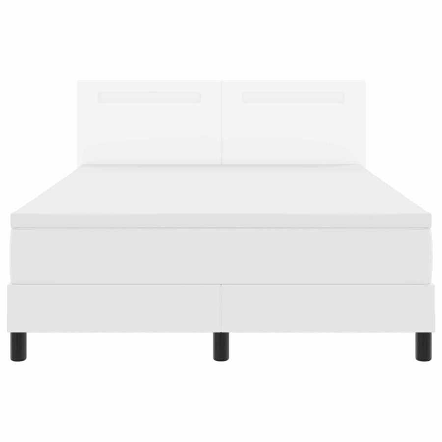 Boxspringbed met matras Wit 140 x 200 cm Kunstleer