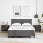 Boxspringbed met matras grijs 140x200 cm