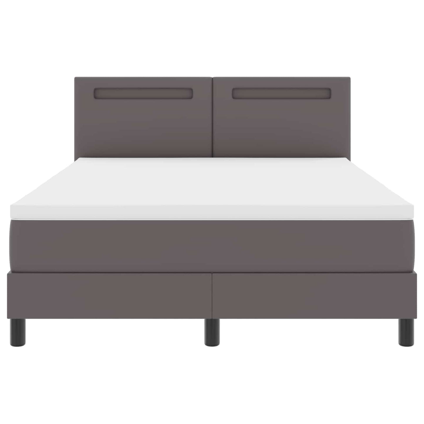 Boxspringbed met matras Grijs 140 x 200 cm Kunstleer