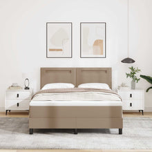 Boxspringbed met matras Cappuccino 140 x 200 cm Kunstleer
