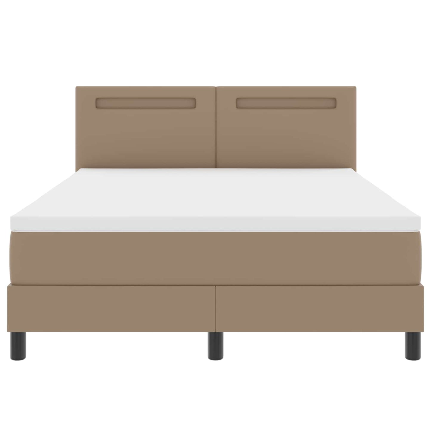 Boxspringbed met matras Cappuccino 140 x 200 cm Kunstleer