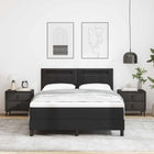 Boxspringbed 160x200 cm zwart kunstleer