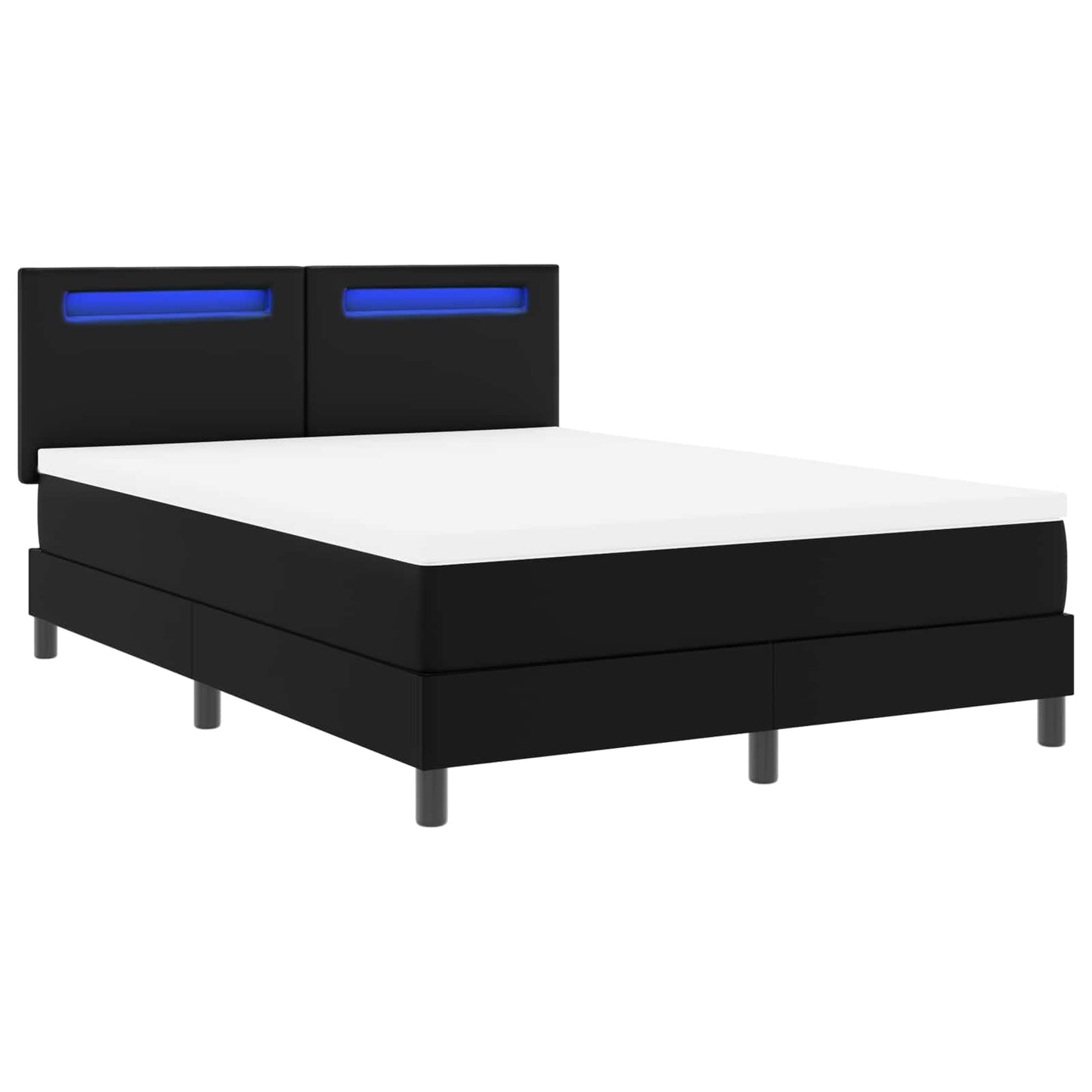 Boxspringbed met matras Zwart 160 x 200 cm Kunstleer