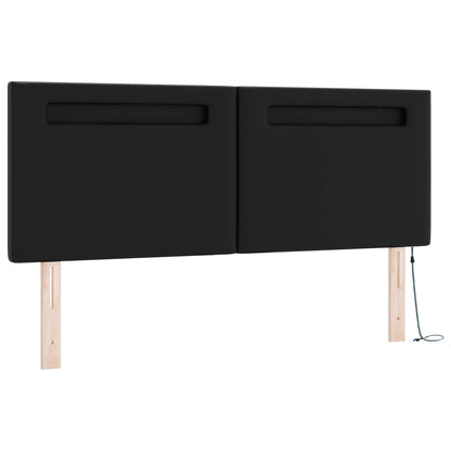 Boxspringbed met matras Zwart 160 x 200 cm Kunstleer