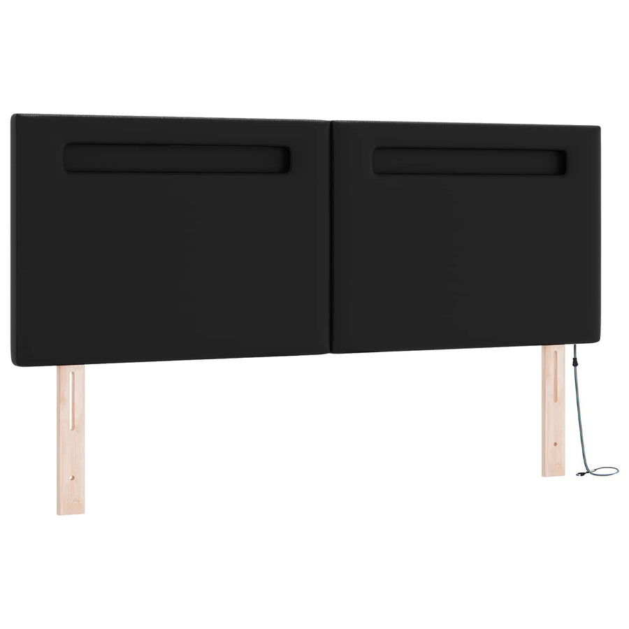 Boxspringbed met matras Zwart 160 x 200 cm Kunstleer