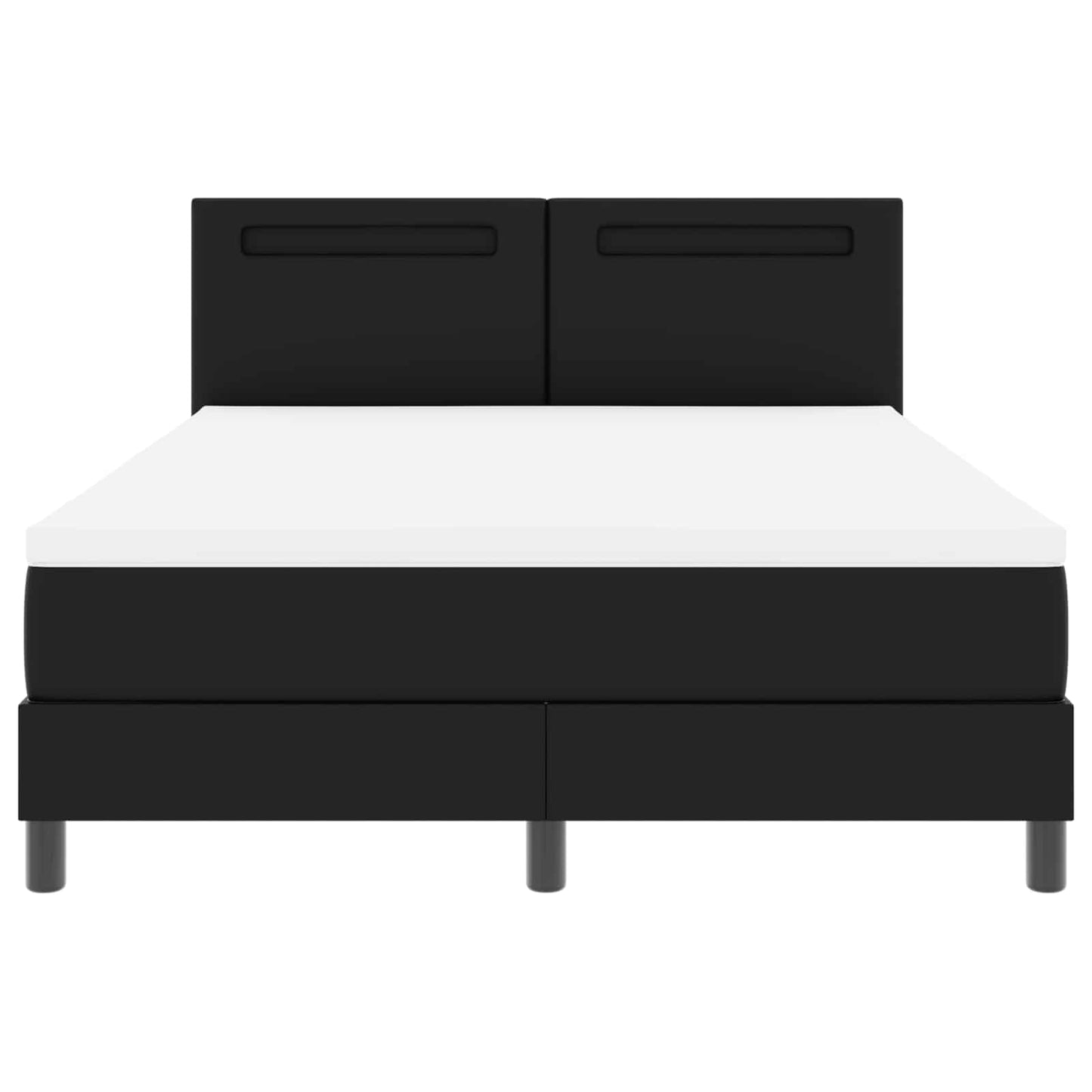 Boxspringbed met matras Zwart 160 x 200 cm Kunstleer
