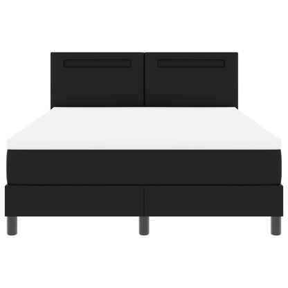 Boxspringbed met matras Zwart 160 x 200 cm Kunstleer
