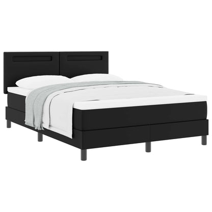 Boxspringbed met matras Zwart 160 x 200 cm Kunstleer