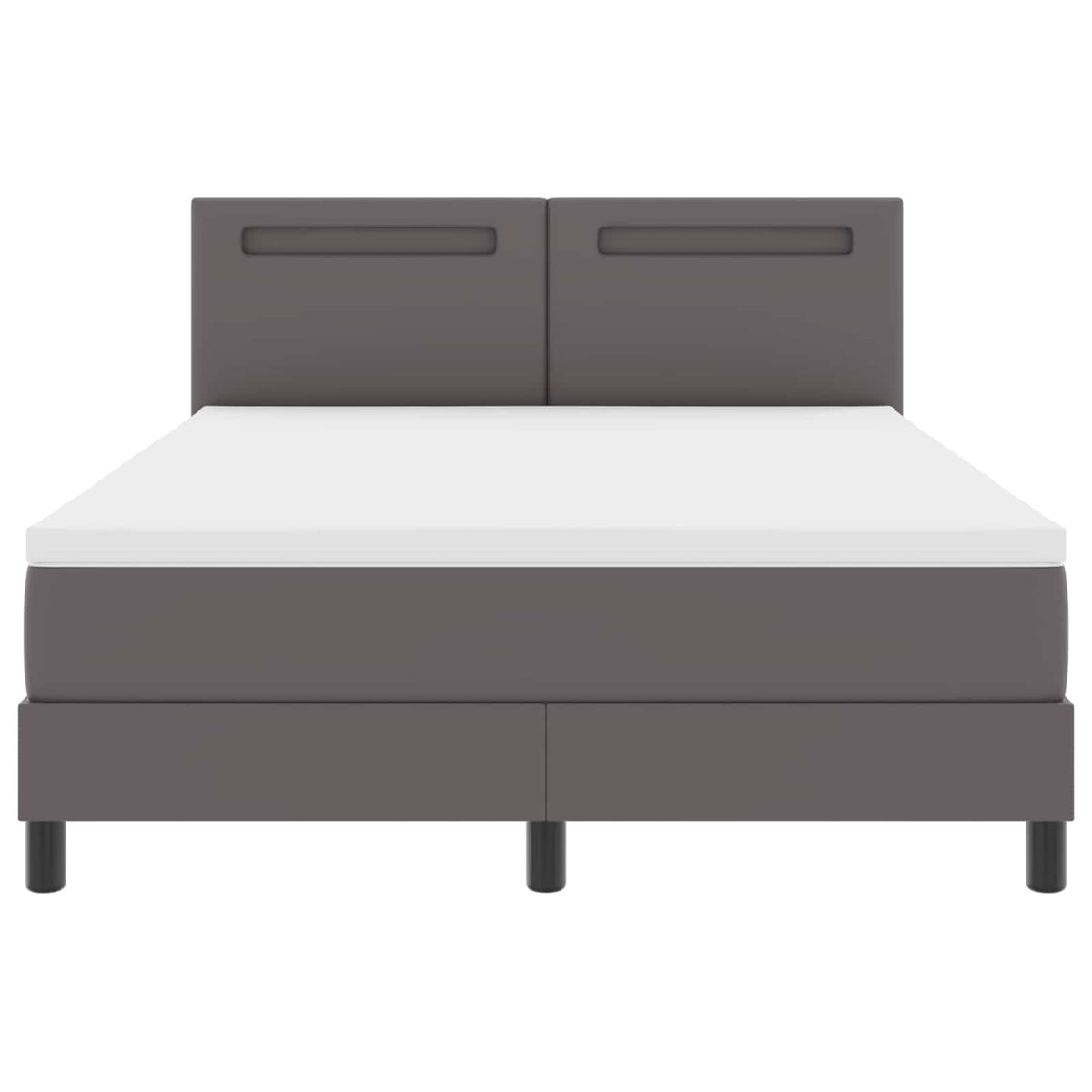 Boxspringbed met matras Grijs 160 x 200 cm Kunstleer