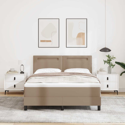 Boxspringbed met matras Cappuccino 160 x 200 cm Kunstleer