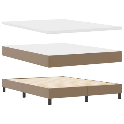 Boxspringbed met matras Cappuccino 160 x 200 cm Kunstleer