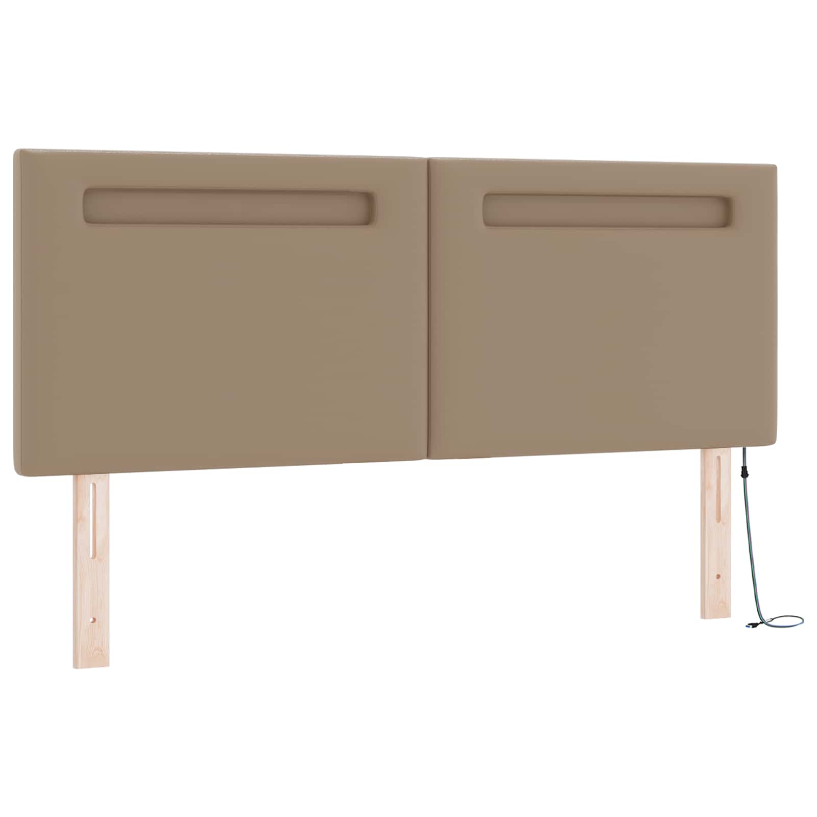 Boxspringbed met matras Cappuccino 160 x 200 cm Kunstleer