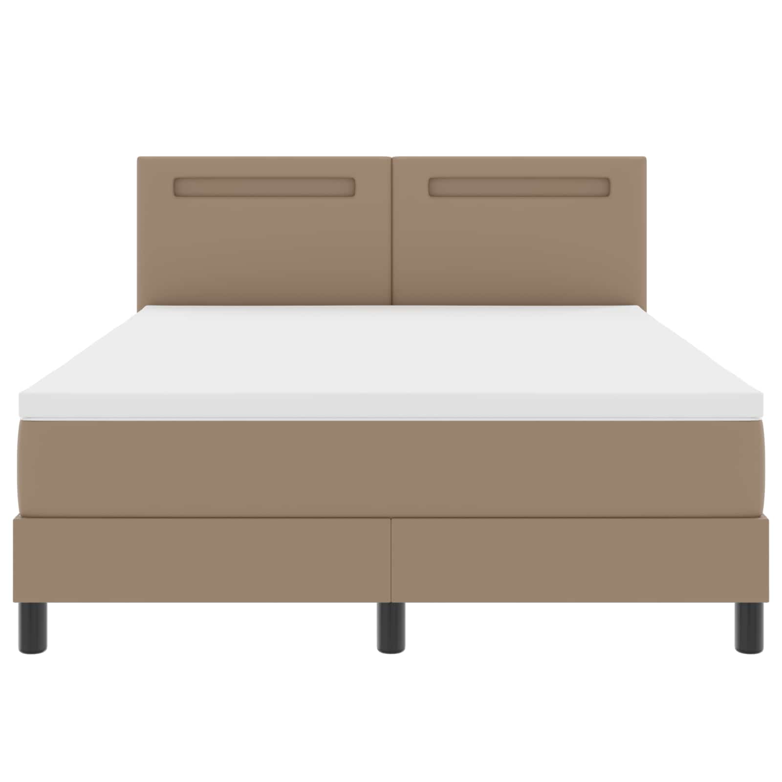 Boxspringbed met matras Cappuccino 160 x 200 cm Kunstleer
