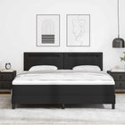 Boxspringbed met matras 180x200 cm zwart kunstleer