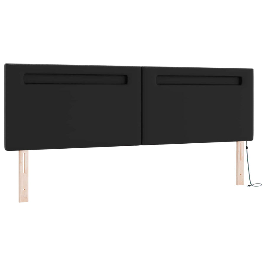 Boxspringbed met matras Zwart 180 x 200 cm Kunstleer