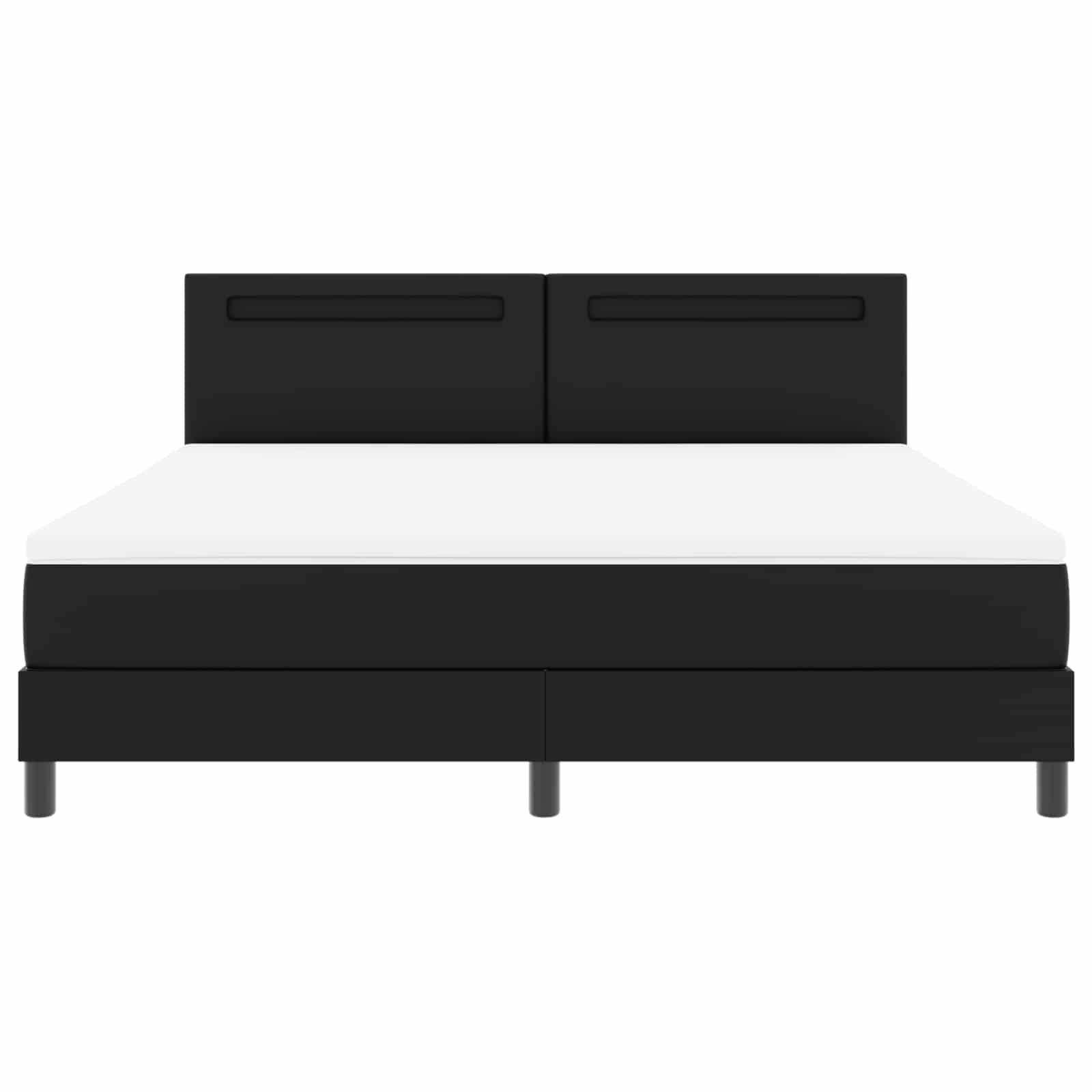 Boxspringbed met matras Zwart 180 x 200 cm Kunstleer