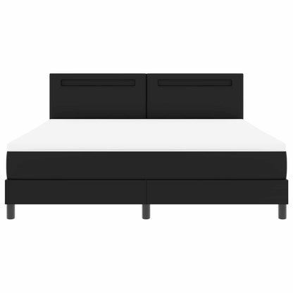 Boxspringbed met matras Zwart 180 x 200 cm Kunstleer