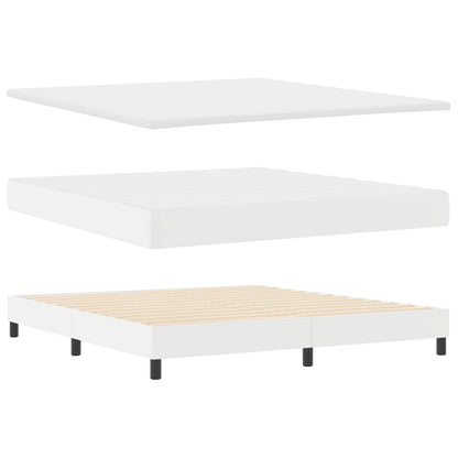 Boxspringbed met matras Wit 180 x 200 cm Kunstleer