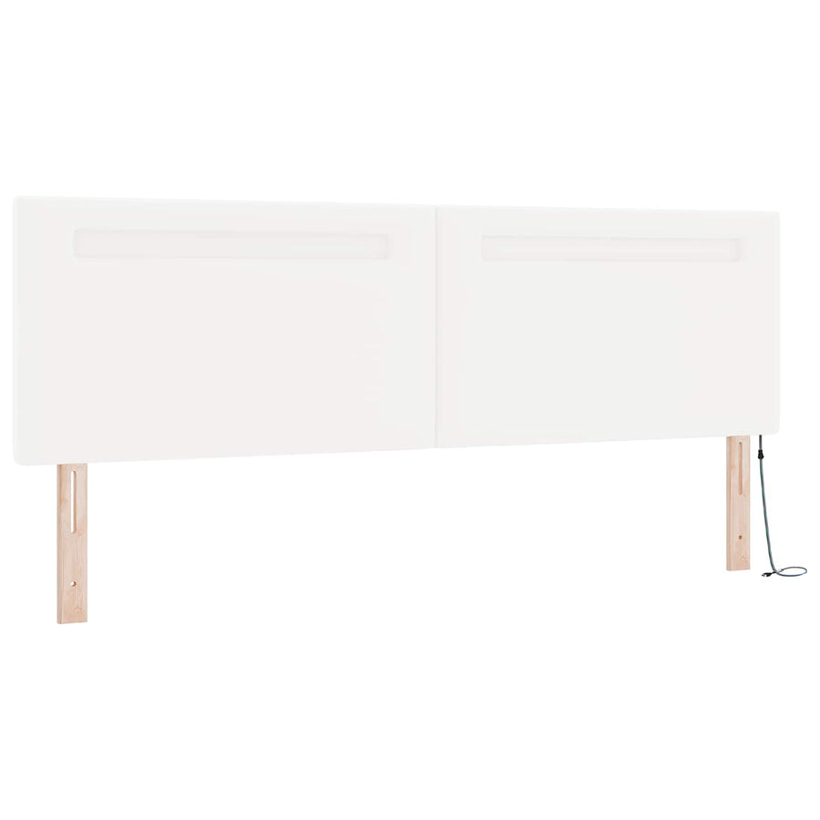 Boxspringbed met matras Wit 180 x 200 cm Kunstleer