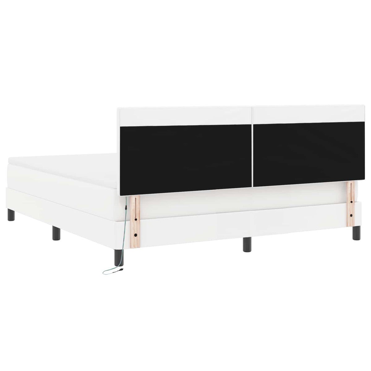 Boxspringbed met matras Wit 180 x 200 cm Kunstleer