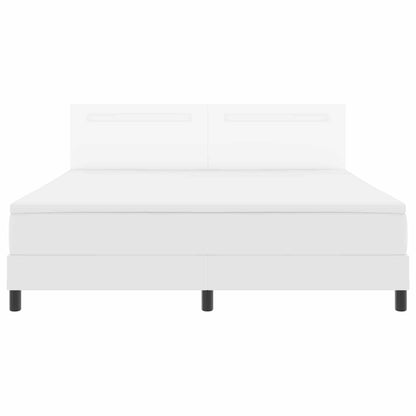 Boxspringbed met matras Wit 180 x 200 cm Kunstleer