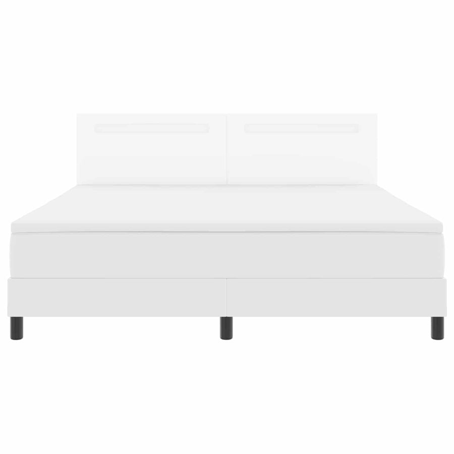 Boxspringbed met matras Wit 180 x 200 cm Kunstleer