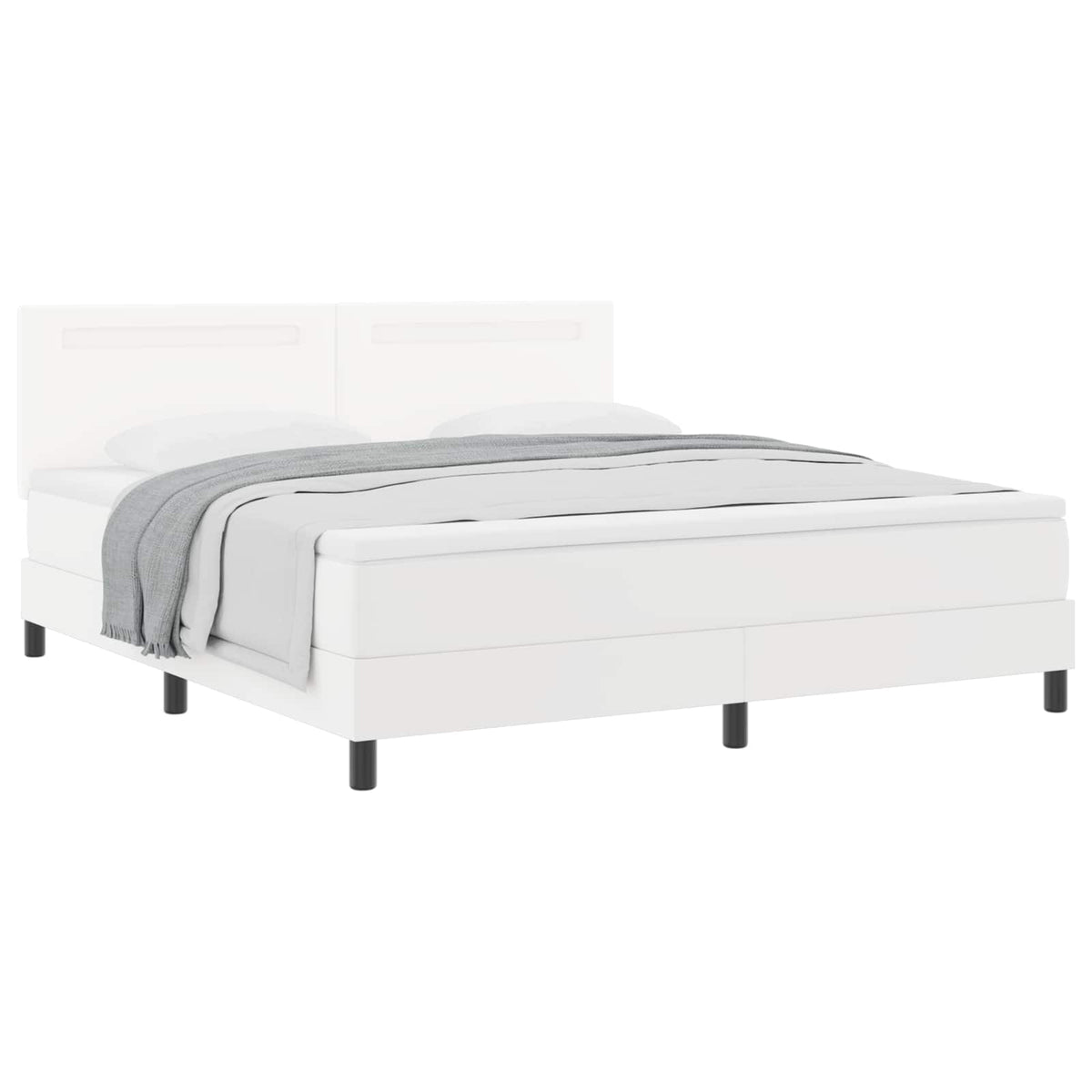 Boxspringbed met matras Wit 180 x 200 cm Kunstleer