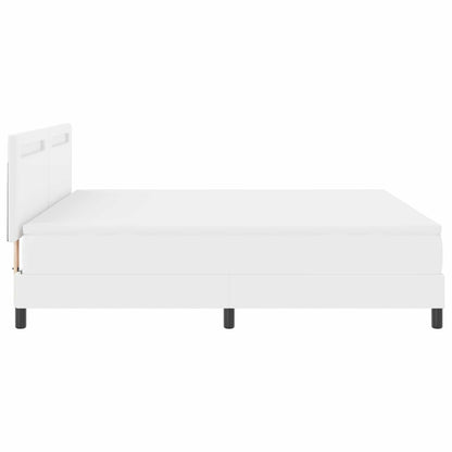 Boxspringbed met matras Wit 180 x 200 cm Kunstleer