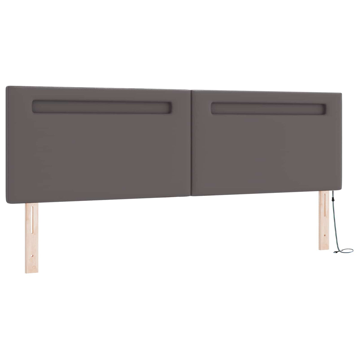 Boxspringbed met matras Grijs 180 x 200 cm Kunstleer