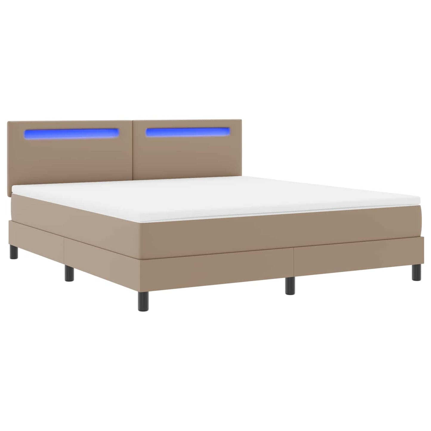 Boxspringbed met matras Cappuccino 180 x 200 cm Kunstleer