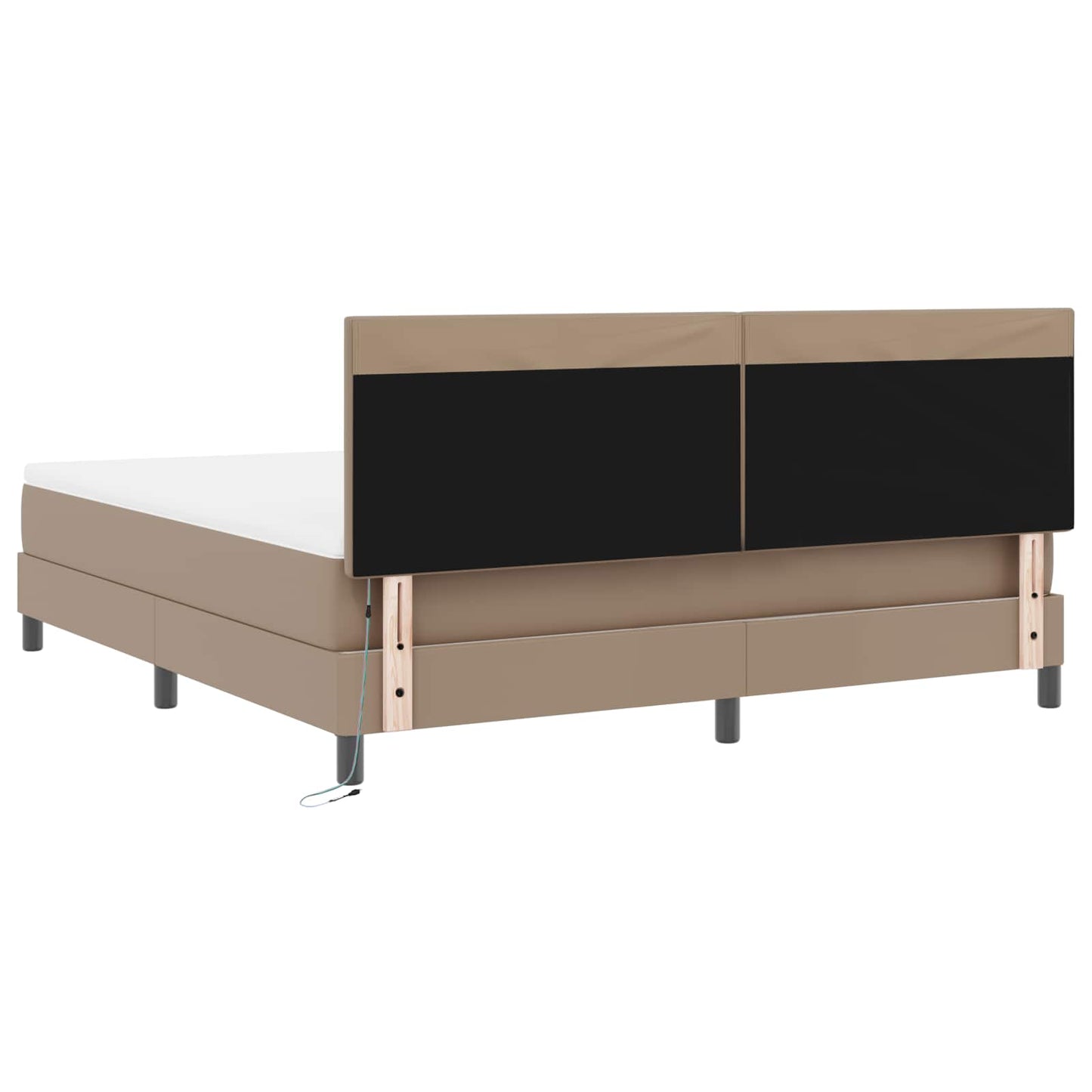 Boxspringbed met matras Cappuccino 180 x 200 cm Kunstleer