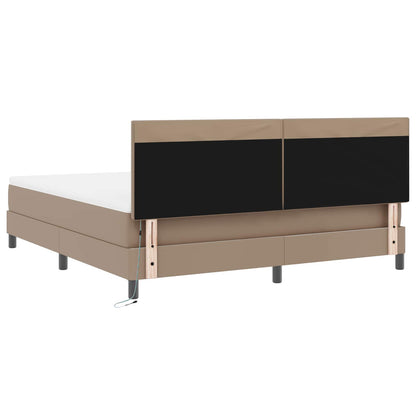 Boxspringbed met matras Cappuccino 180 x 200 cm Kunstleer
