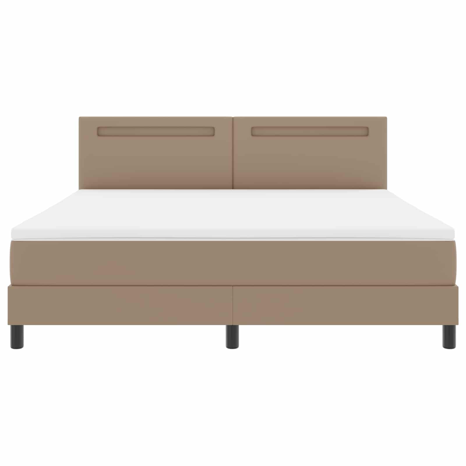 Boxspringbed met matras Cappuccino 180 x 200 cm Kunstleer