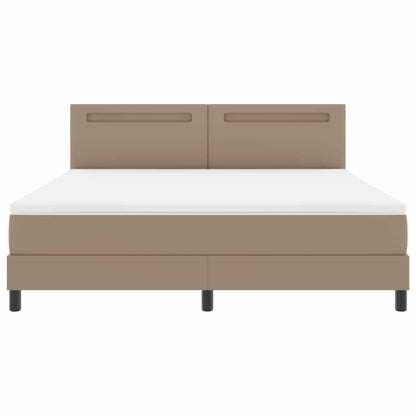 Boxspringbed met matras Cappuccino 180 x 200 cm Kunstleer