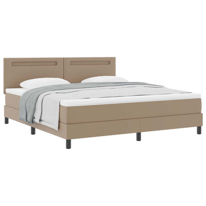 Boxspringbed met matras Cappuccino 180 x 200 cm Kunstleer