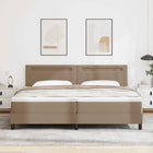 Boxspringbed 200x200 cm cappuccino kunstleer