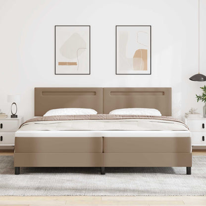 Boxspringbed met matras Cappuccino 200 x 200 cm Kunstleer