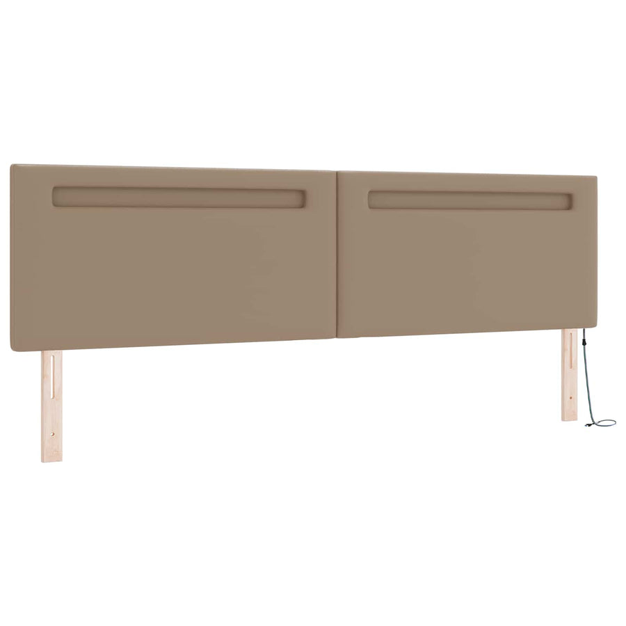 Boxspringbed met matras Cappuccino 200 x 200 cm Kunstleer