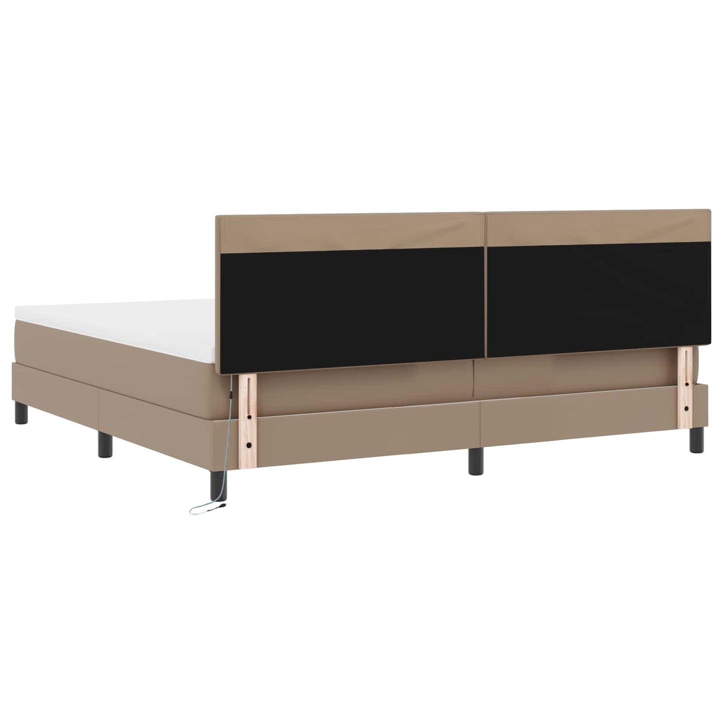 Boxspringbed met matras Cappuccino 200 x 200 cm Kunstleer