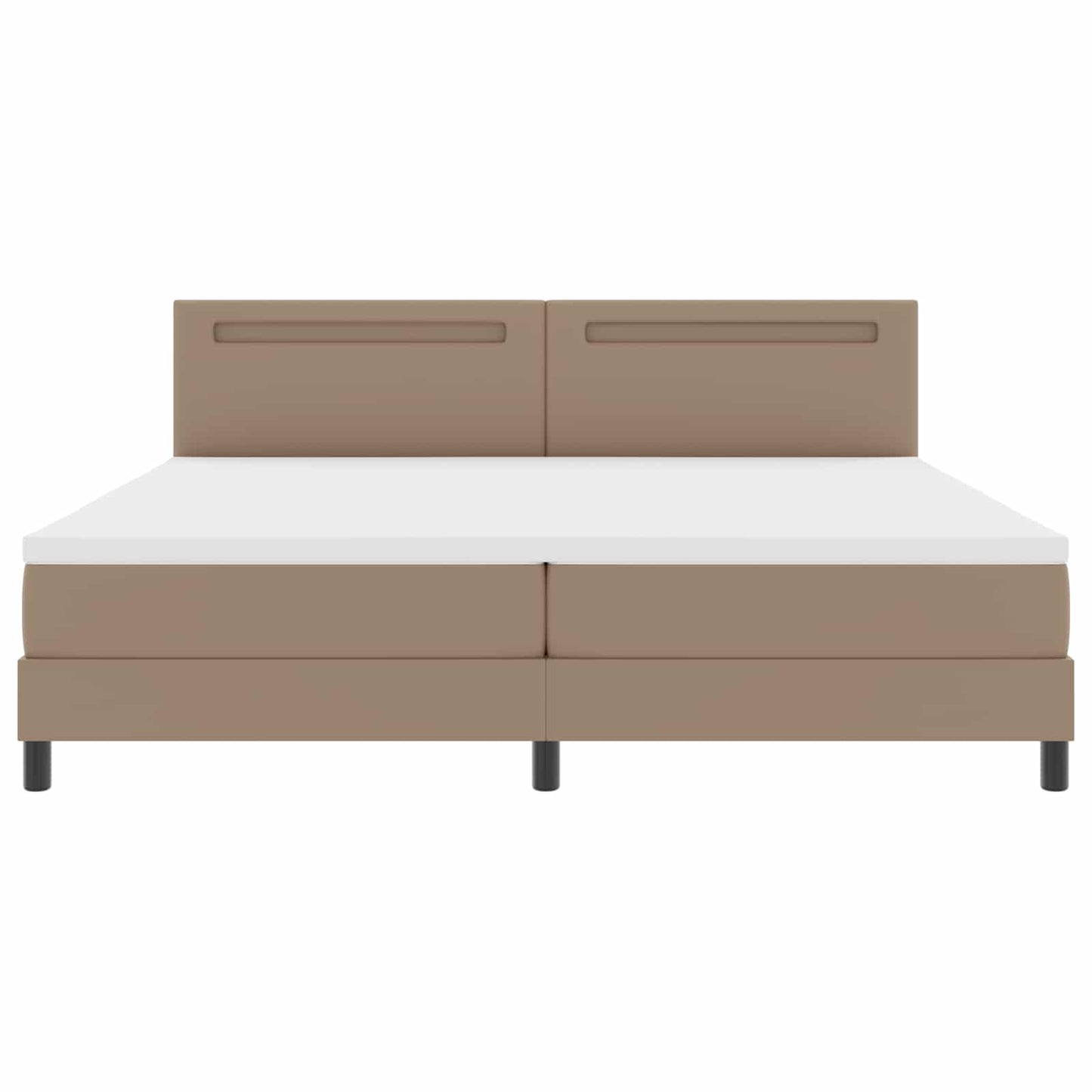 Boxspringbed met matras Cappuccino 200 x 200 cm Kunstleer