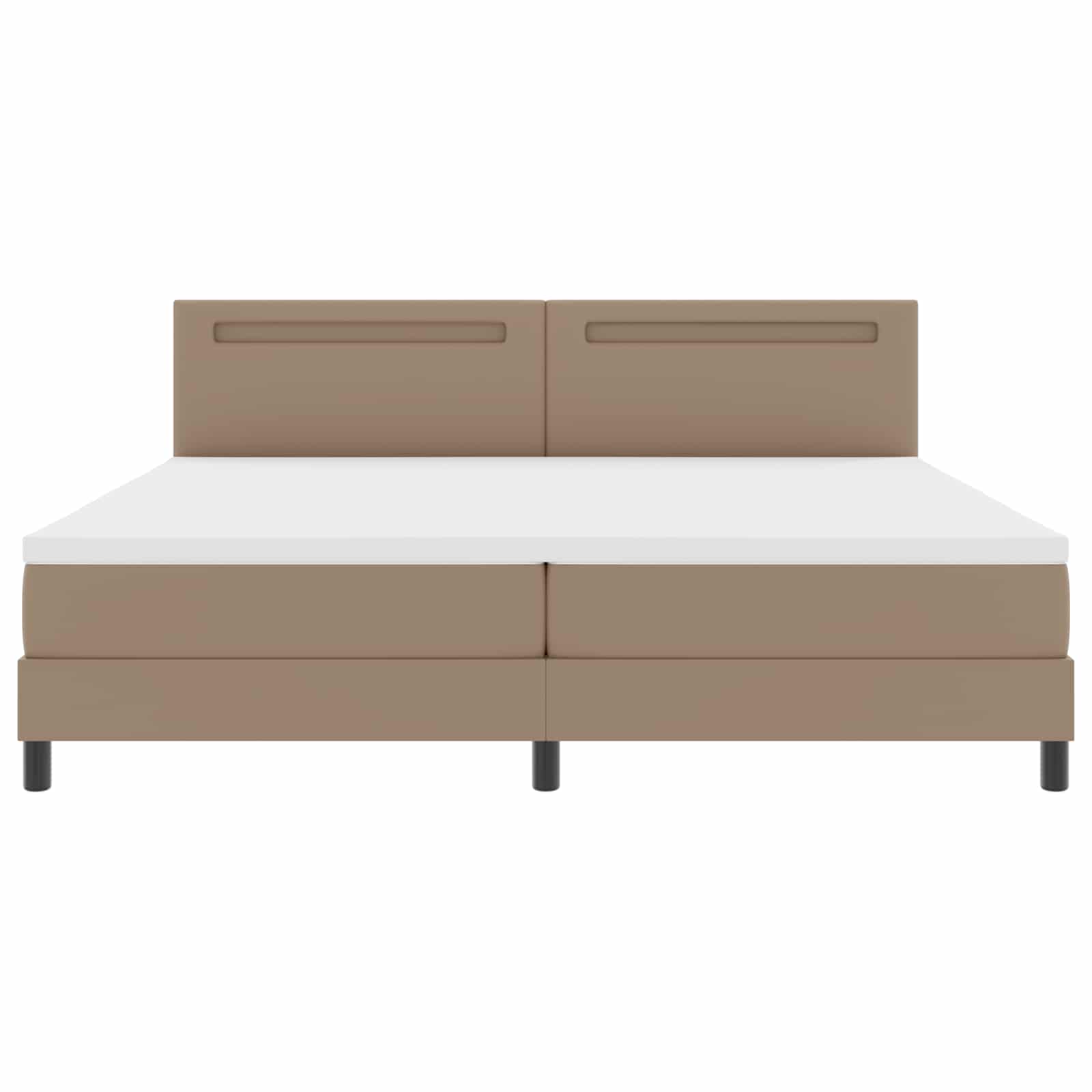 Boxspringbed met matras Cappuccino 200 x 200 cm Kunstleer